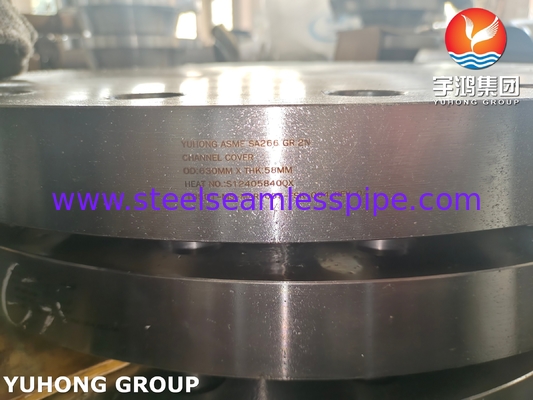 ASTM A266 ASME SA266 GR.2N हीट एक्सचेंजर पार्ट्स चैनल कवर फ्लैंज
