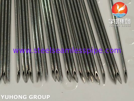 ISO7864 SUS304 मेडिकल इंजेक्शन स्टेनलेस स्टील सुई ट्यूब, 21G 44MM, Bevelled टिप