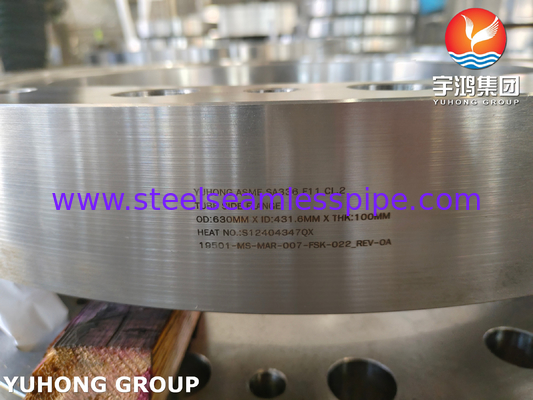 ASME SA336 F11 CL2 मिश्र धातु स्टील फोर्जिंग दबाव पोत फ्लैंज ट्यूब साइड फ्लैंज