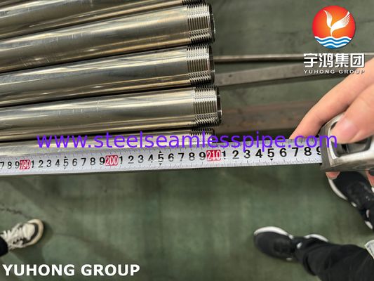 ASTM A270 TP304 बाहरी थ्रेड एंड के साथ सैनिटरी स्टेनलेस स्टील ट्यूब
