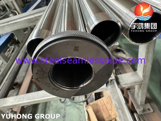 ASTM A270 TP304 बाहरी थ्रेड एंड के साथ सैनिटरी स्टेनलेस स्टील ट्यूब