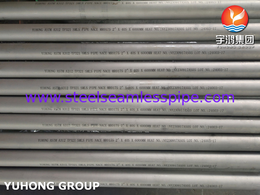 ASTM A312 TP321 स्टेनलेस स्टील सीमलेस पाइप अचार और तेल गैस उद्योग और रासायनिक उद्योग के लिए एनील