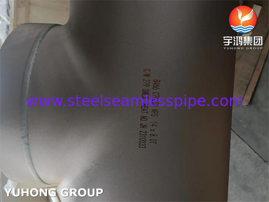 ASTM B466 C70600 तांबा निकेल मिश्र धातु पाइप फिटिंग, बटवेल्ड CuNi 90/10 समान टी