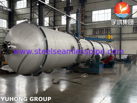 ASTM A312 TP316L सीमलेस ट्यूब गर्मी एक्सचेंजर के लिए ASTM A516 Gr 70 कार्बन स्टील शेल के साथ