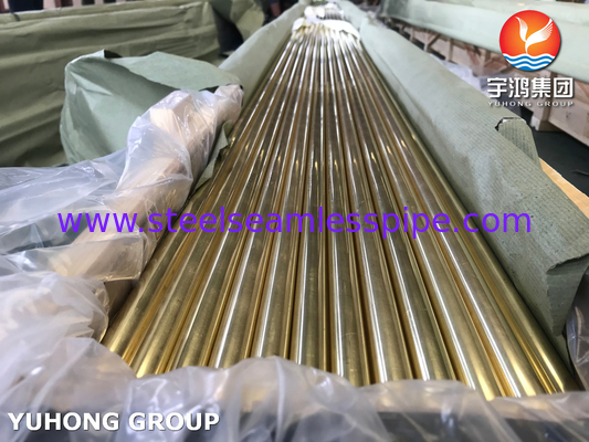कंडेनसर हीट एक्सचेंजर अनुप्रयोग के लिए ASTM B111 / ASME SB111 C44300 कॉपर ट्यूब