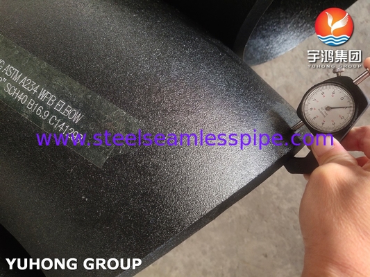 ASTM A234 WPB कार्बन स्टील कोहनी 45DEG LR बट वेल्डेड BW B16.9