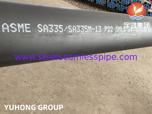 रिफाइनरी परियोजनाओं के लिए ASTM A335 P22 सीमलेस एलॉय स्टील बॉयलर पाइप
