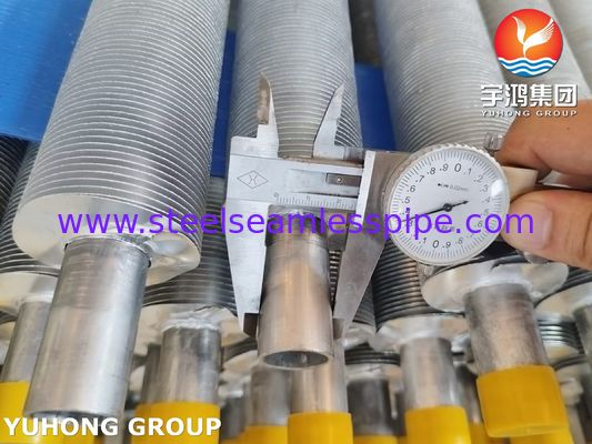 एएसएमई SA249 स्टेनलेस स्टील वक्र फिन ट्यूब फिन प्रकार L LL KL एयर कूलर के लिए