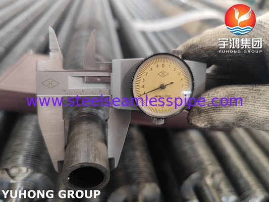 ASME SA209 TP304 स्टेनलेस स्टील एम्बेडेड फिन ट्यूब फिन टाइप जी एल्यूमीनियम 1060 फिन के साथ