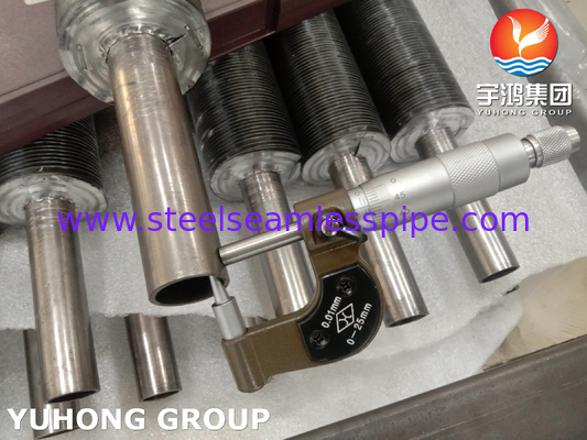 ASME SB163 N04400 एयर कूलर और गैस रिबॉयलर के लिए एल्यूमीनियम फिन के साथ एम्बेडेड फिन ट्यूब