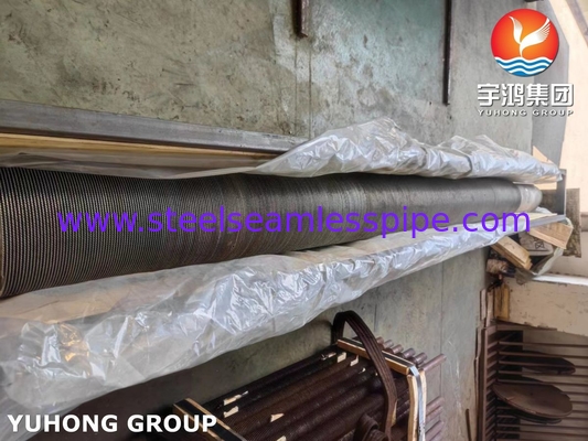 ASME SA312 TP347 स्टेनलेस स्टील HFW इकोनोमाइज़र के लिए स्टेनलेस फिन स्ट्रिप के साथ सींग वाली ट्यूब