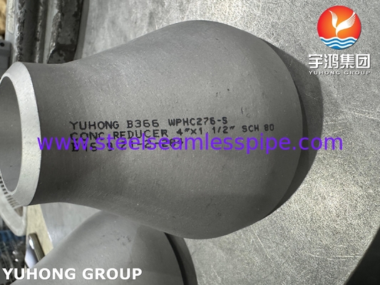 ASTM B366 N10276 ECC Reducer उच्च शुद्धता मध्यम वितरण पाइपलाइन