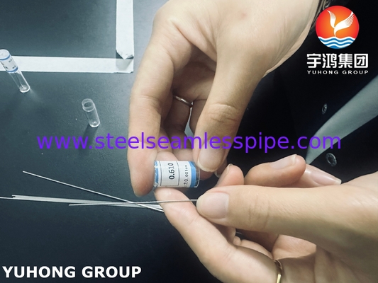 SUS304 ISO9626, 20G स्टेनलेस स्टील बायोप्सी सुई ट्यूब के लिए ऊतक नमूने निकासी, 0.9 * 0.15MM