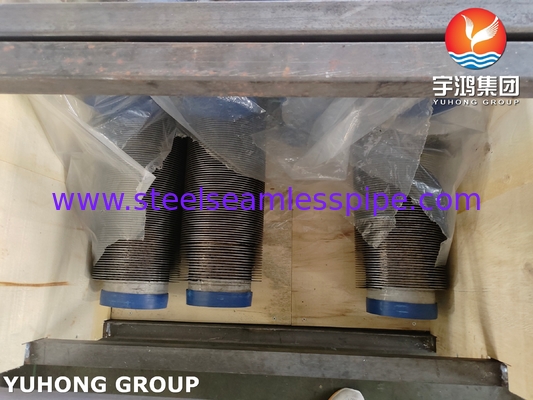 ASME SA312 TP347H हीटर के लिए SS फिन स्ट्रिप के साथ स्टेनलेस स्टील सीमलेस पाइप