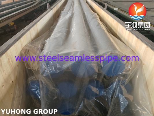 ASME SA312 TP347H हीटर के लिए SS फिन स्ट्रिप के साथ स्टेनलेस स्टील सीमलेस पाइप