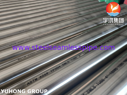 ASTM A269 TP304 स्टेनलेस स्टील सीमलेस ट्यूबिंग ट्यूबिंग ब्राइट एनील्ड फिनिश