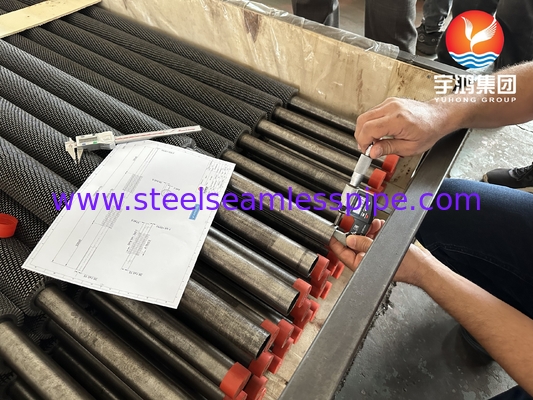 ASME SA213 T22 रिफाइनरी परियोजनाओं के लिए मिश्र धातु स्टील HFW Serrated Fined ट्यूब