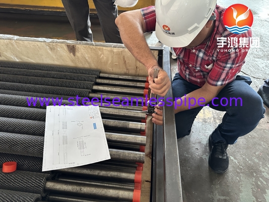 ASME SA213 T22 रिफाइनरी परियोजनाओं के लिए मिश्र धातु स्टील HFW Serrated Fined ट्यूब