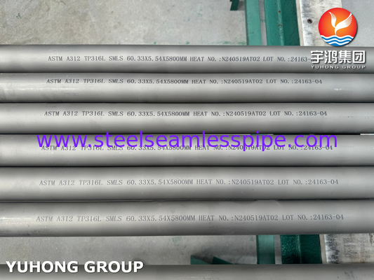 ASTM A312 TP316L Stainless Steel Seamless Pipe For General Corrosive Service
