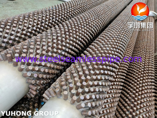 SS304 Stainless Steel Stud Fin Tube High Frequency Welded HFW For Steam Generator