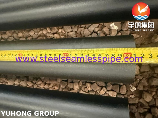 ASTM A335 / ASME SA335 P9 मिश्र धातु स्टील सीमलेस पाइप ब्लैक पेंटिंग बेवेल्ड एंड