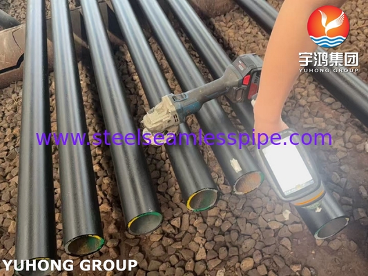 ASTM A335 / ASME SA335 P9 मिश्र धातु स्टील सीमलेस पाइप ब्लैक पेंटिंग बेवेल्ड एंड
