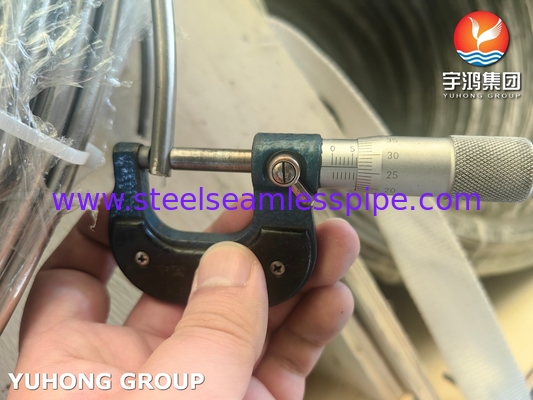 ASTM A269 TP316L ऑस्टेनिटिक स्टेनलेस स्टील कॉइल ट्यूबिंग सामान्य सेवा के लिए