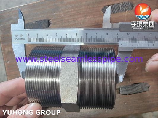 ASTM A182 F316L BSP यूनियन हेक्स निप्पल प्रेशर फोर्जिंग