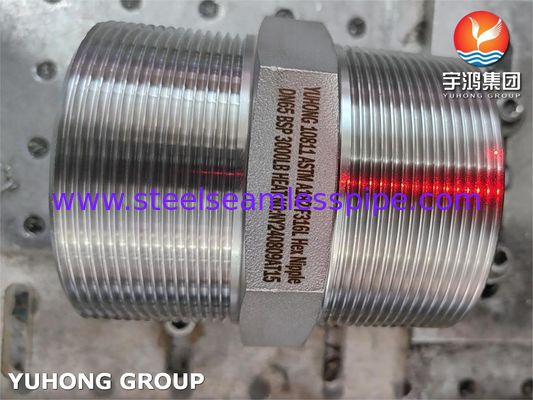 ASTM A182 F316L BSP यूनियन हेक्स निप्पल प्रेशर फोर्जिंग
