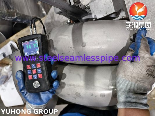 ASTM A403 WP321H स्टेनलेस स्टील पाइप फिटिंग ASME B16.9 बटवेल्ड 180° कोहनी
