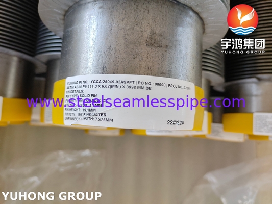 ठोस फिन ट्यूब ASTM A335 P9 फिन सामग्री सीएस गर्मी वसूली भाप जनरेटर