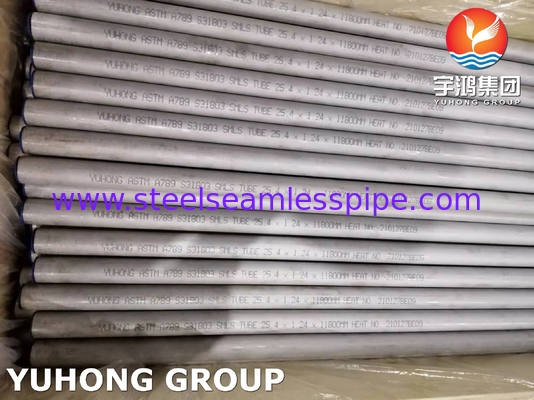 ASTM A789 UNS S31803 डुप्लेक्स स्टेनलेस स्टील ट्यूब सीमलेस या वेल्डेड