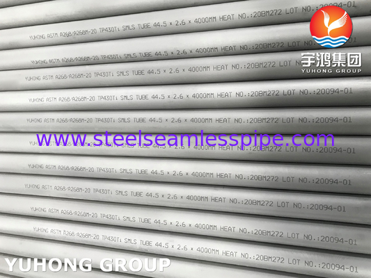 ASTM A268 TP430Ti फेरीटिक मार्टेंसिटिक स्टेनलेस स्टील सीमलेस ट्यूब