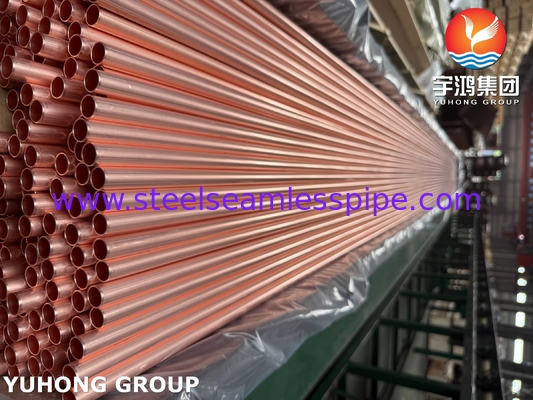 कंडेनसर हीट एक्सचेंजर के लिए ASTM B111 / ASME SB111 C12200 कॉपर ट्यूब