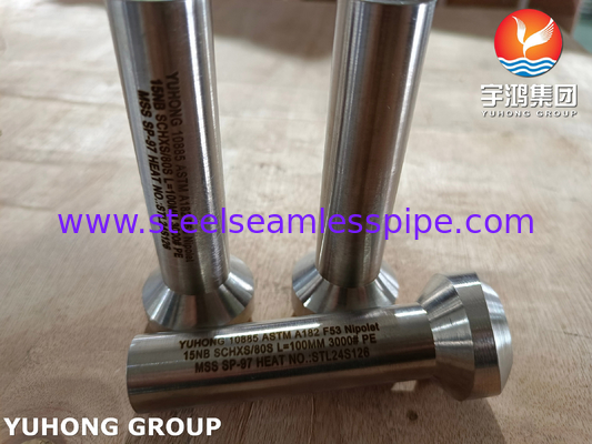 ASTM A182 F53 सुपर डुप्लेक्स स्टील 2507 निपोलेट फिटिंग MSS SP-97