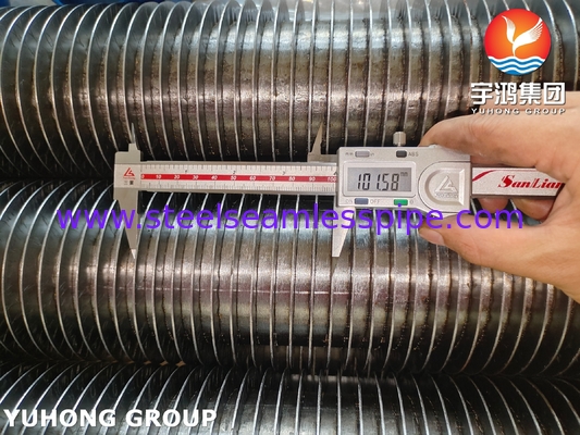 ऊष्मा विनिमयकों के लिए ASTM A335 P22 HFW दांतेदार फिन ट्यूब 11-13Cr