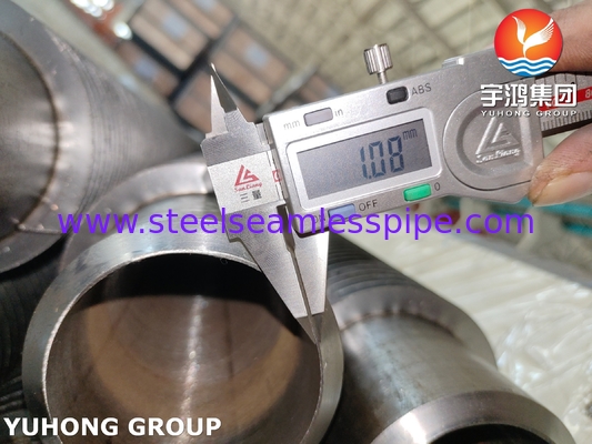 ऊष्मा विनिमयकों के लिए ASTM A335 P22 HFW दांतेदार फिन ट्यूब 11-13Cr