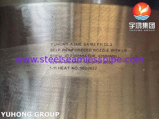ASTM A182 F11 Cl.2 स्व-प्रबलित नोजल उच्च तापमान और उच्च दबाव पाइपिंग प्रणाली और दबाव पोत।
