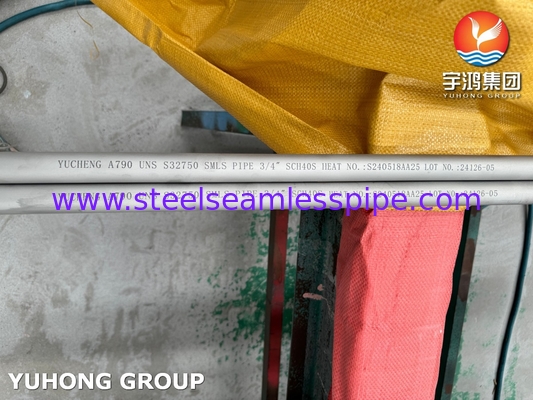 ASTM A790 S32750 पाइपलाइनों और बिजली संयंत्रों के लिए डुप्लेक्स स्टेनलेस स्टील सीमलेस ट्यूब