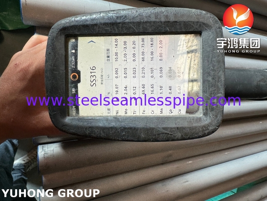 ASME SA213 TP316 (UNS S31600) हीट एक्सचेंजर और बॉयलर के लिए स्टेनलेस सीमलेस ट्यूब