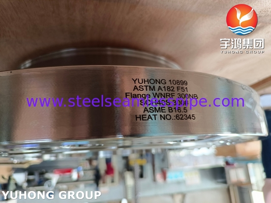 1/2" से 24" ASTM A182 F51 WNRF फ्लैंग्स क्लास 150-2500 संक्षारण प्रतिरोधी डुप्लेक्स स्टील