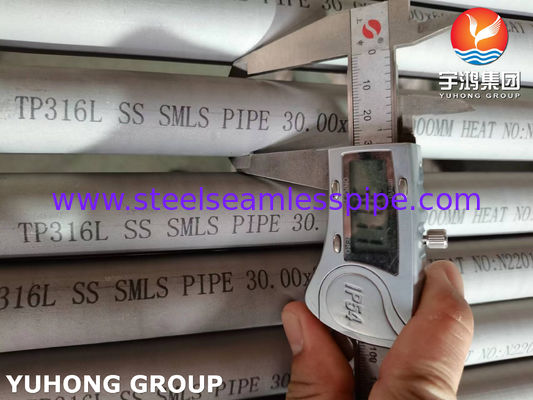 पेट्रोकेमिकल अनुप्रयोगों के लिए एएसटीएम ए 312 टीपी 316 एल स्टेनलेस स्टील सीमलेस पाइप एडी करंट हाइड्रोस्टैटिक और अल्ट्रासोनिक परीक्षण के साथ
