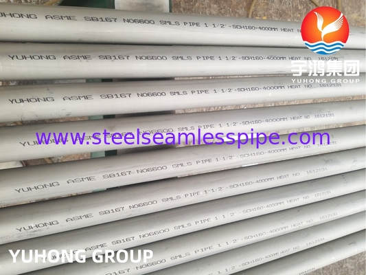 ASME SB167 मिश्र धातु 600 / N06600, निकेल-क्रोमियम-आयरन मिश्र धातु पाइप, रासायनिक प्रसंस्करण एयरोस्पेस में इस्तेमाल किया
