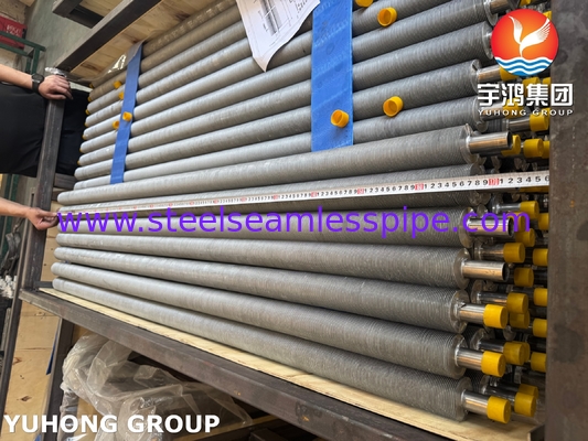 EN 10217-7 1.4301 Extruded Fin Tube With Aluminum 1060 Fin For Air Heaters