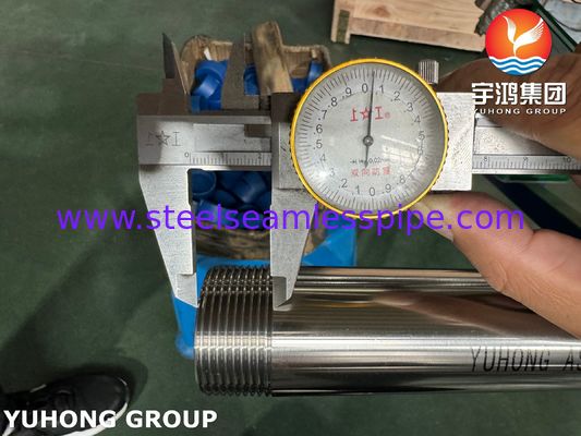 सैनिटरी ASME SA270 TP304 स्टेनलेस स्टील ब्राइट एनील्ड ट्यूब (थ्रेडेड एंड)
