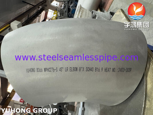 ASTM B366 WPHC276 90 डिग्री कोहनी Hastelloy C276 UNS N10276 पाइप फिटिंग