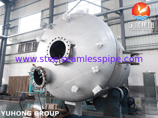 मिश्रण के लिए एजिटेटर के साथ SA516 Gr.70 कार्बन स्टील में ASME U स्टैम्प प्रमाणित जैकेटेड रिएक्टर वेसल