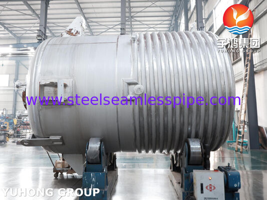 मिश्रण के लिए एजिटेटर के साथ SA516 Gr.70 कार्बन स्टील में ASME U स्टैम्प प्रमाणित जैकेटेड रिएक्टर वेसल