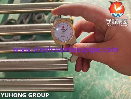 ASTM A270 TP304 खाद्य प्रसंस्करण के लिए स्टेनलेस स्टील ब्राइट एनील्ड सीमलेस सैनिटरी ट्यूब