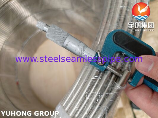 संभावित संक्षारक वातावरण के लिए स्टेनलेस स्टील ब्राइट एनील्ड कॉइल ट्यूब ASTM A269 TP316 / TP316L